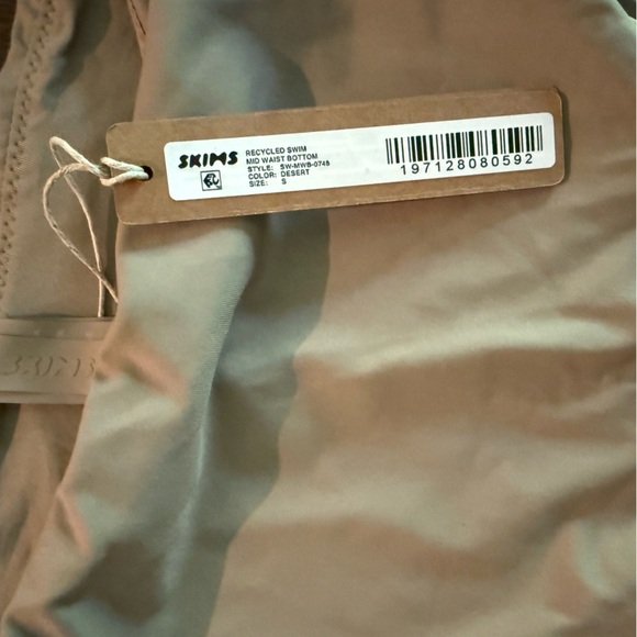 NWT SKIMS Mid Waist Swim Bottoms Desert Small - Picture 5 of 6